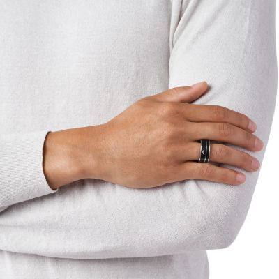 Emporio armani stainless hot sale steel ring