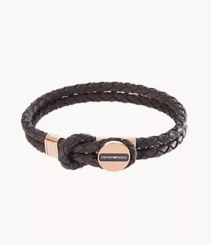 Emporio Armani Men's Leather Bracelet