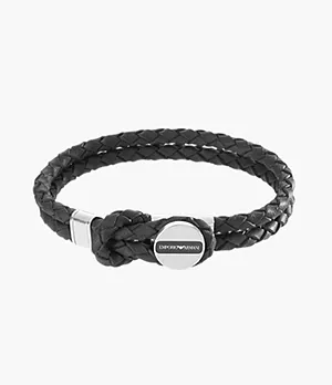 Emporio Armani Men’s Leather Bracelet