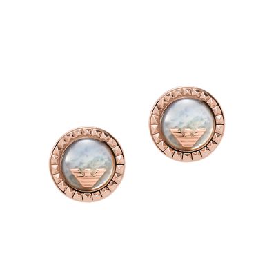 Emporio Armani Women's Rose Gold-tone Steel Stud Earrings - EGS2563221 -  Watch Station