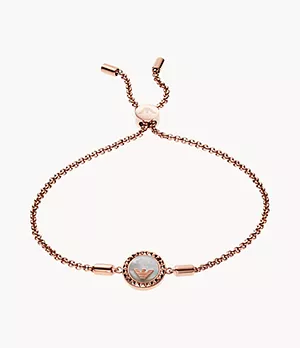 Emporio Armani Women's Rose Gold-tone Steel Bracelet