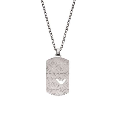 armani dog tag chain