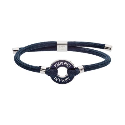 Emporio Armani Men's Blue Nylon Bracelet