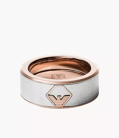 Emporio Armani Men's Two-Tone Stainless Steel Ring
