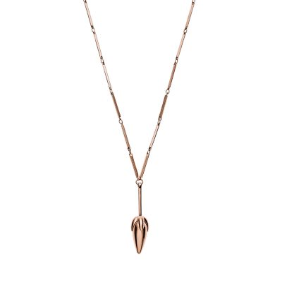 armani rose gold necklace