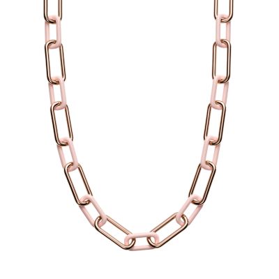 Emporio Armani Rose Gold-Tone Stainless Steel Chain Necklace