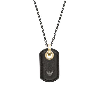 armani dog tag necklace