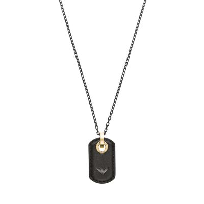 armani dog tag chain