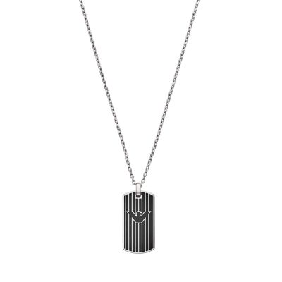 emporio armani men's dog tag necklace