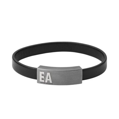 Emporio Armani Black Leather Bracelet EGS2757060 Watch Station