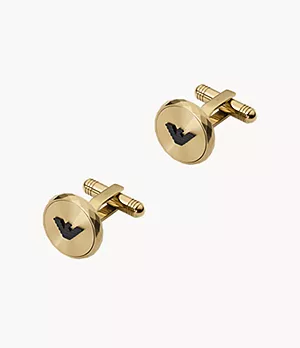 Emporio Armani Gold-Tone Stainless Steel Cuff Link