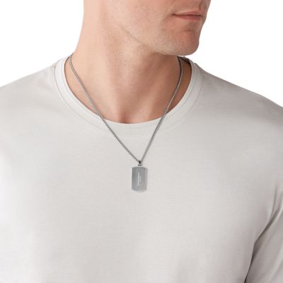 Emporio armani best sale dog tag necklace