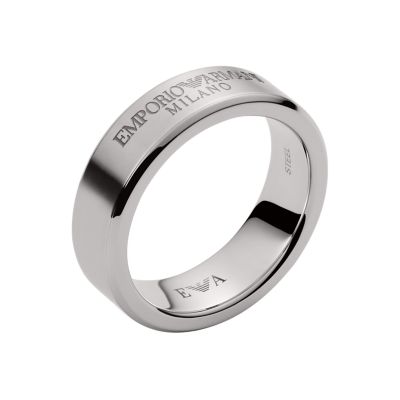 Emporio armani silver on sale ring