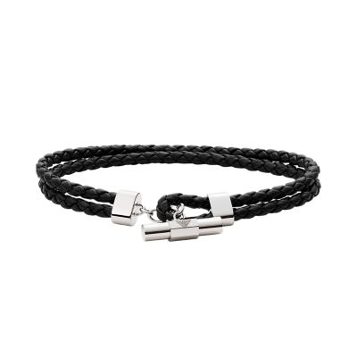 Emporio armani woven hot sale leather bracelet