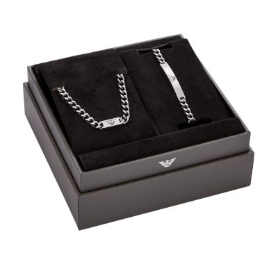 EGS2856040 and Armani Bracelet Emporio - Necklace - Steel Stainless Watch Set Station