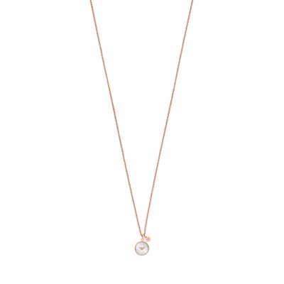 Emporio Armani Rose Gold-Tone Stainless Steel Chain Necklace