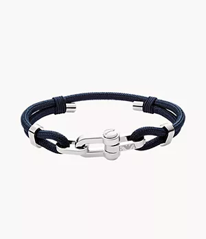 Emporio Armani Blue Nylon Strap Bracelet