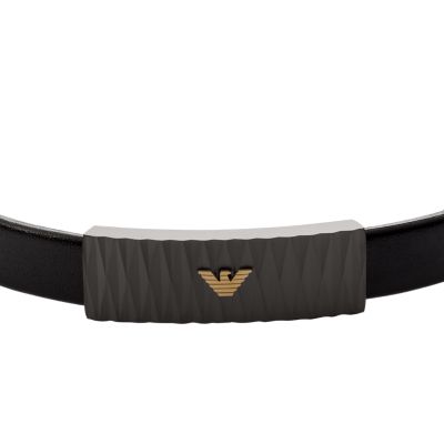 Emporio Armani Black Leather Station - Strap Bracelet - EGS2873001 Watch