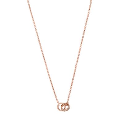 Emporio Armani Rose Gold-Tone Stainless Steel Chain Necklace