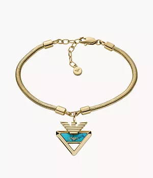 Emporio Armani Reconstructed Turquoise ID Bracelet