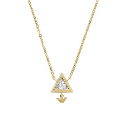 Emporio Armani Gold-Tone Stainless Steel Pendant Necklace