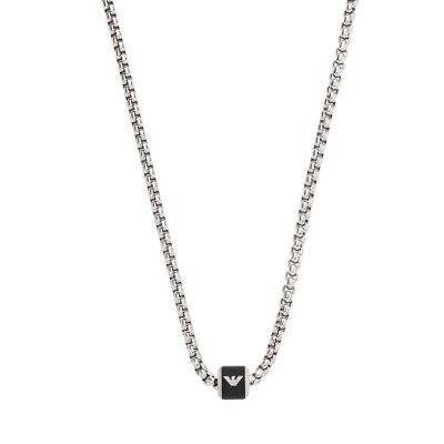 Emporio Armani Black Marble Chain Necklace - EGS2910040 - Watch