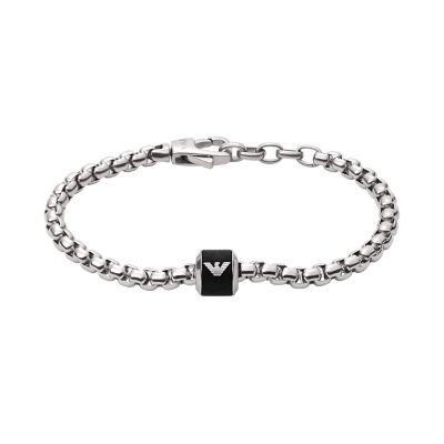 Emporio Armani Black Marble Chain Bracelet