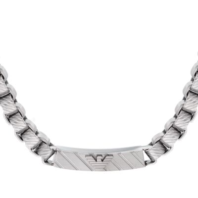 Emporio Armani Stainless Steel ID Necklace - EGS2922040