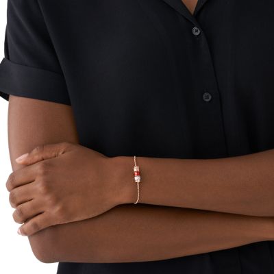 Emporio Armani Red Lacquer Components Bracelet - EGS2934221