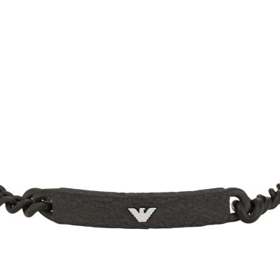 Emporio Armani Black Stainless Steel ID Bracelet - EGS2942001