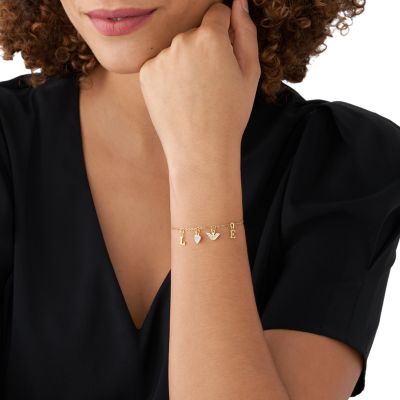 Emporio Armani White Mother-of-Pearl Chain Bracelet