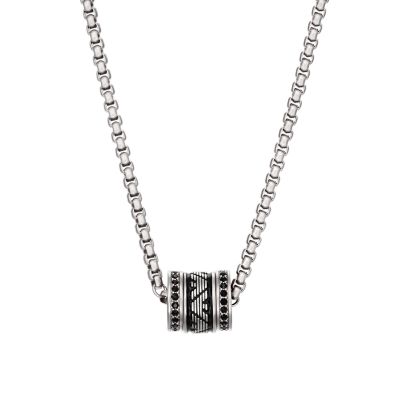 Emporio Armani Black Lacquer Components Necklace - EGS2977040