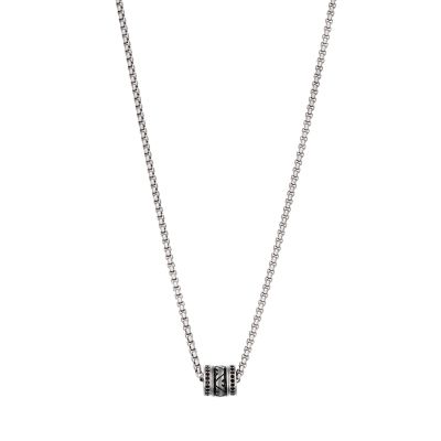 Emporio Armani Black Lacquer Components Necklace - EGS2977040 