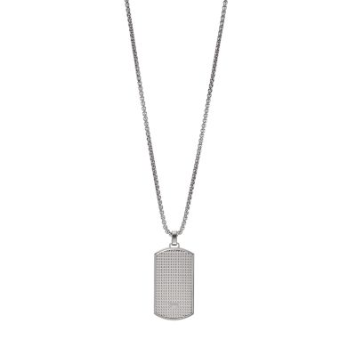 Emporio Armani Stainless Steel Dog Tag Necklace