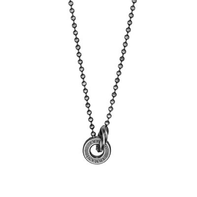 Emporio Armani Stainless Steel in Blacken Finishing Pendant