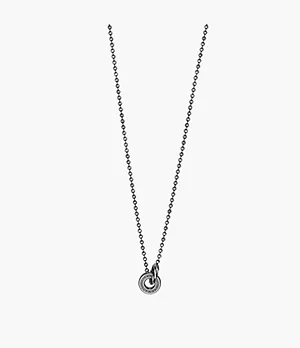 Emporio Armani Stainless Steel in Blacken Finishing Pendant Necklace