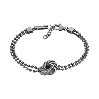 Emporio Armani Stainless Steel in Blacken Finishing Chain Bracelet