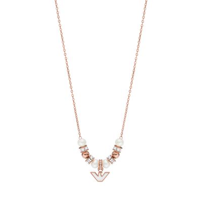 Emporio Armani White Mother-of-Pearl Components Necklace