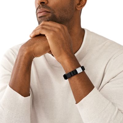 EMPORIO ARMANI ブレスレット EGS2996040 BLACK SILICON Emporio Armani Essential Stainless Steel & Black Silicone