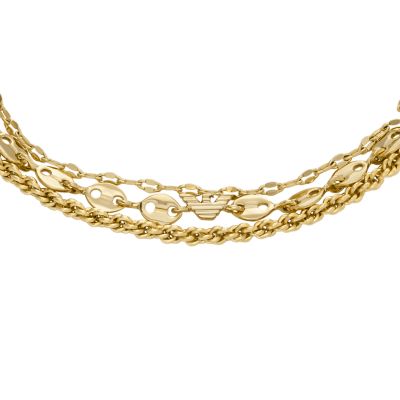 Emporio Armani Gold-Tone Brass Multi-Strand Bracelet - EGS3112710 