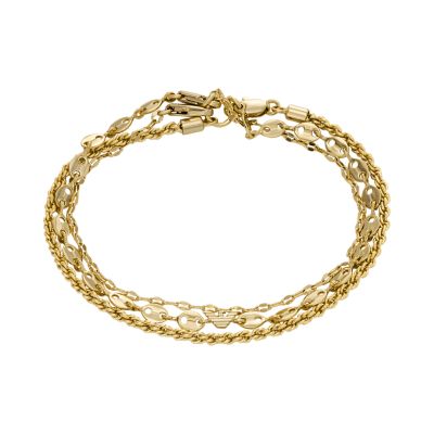 Emporio Armani 14K Gold-Plated Brass Multi-Strand Bracelet