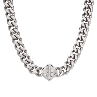 Emporio Armani Stainless Steel Chain Necklace EGS3131040 Watch Station