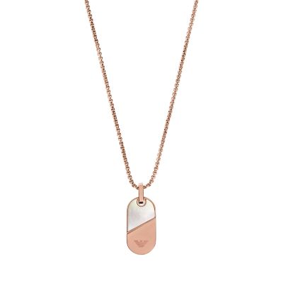 Dog tag rose gold hotsell