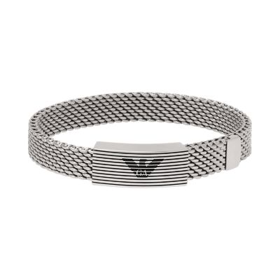 Bracelet en mailles en acier inoxydable Emporio Armani