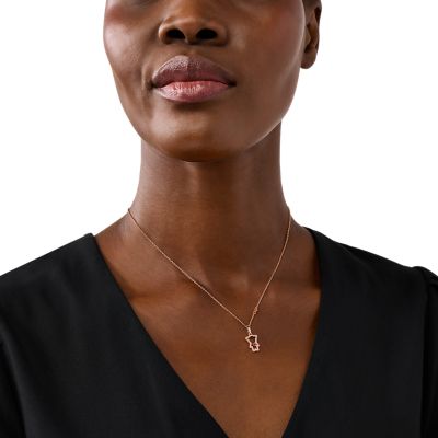 Emporio Armani 14K Rose Gold Plated Brass Pendant Necklace EGS3162221 Watch Station