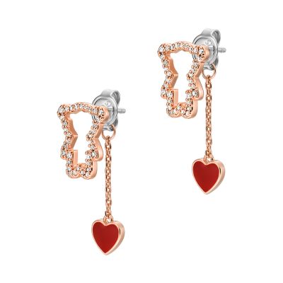 Emporio Armani Rose Gold-Plated Brass Stud Earrings