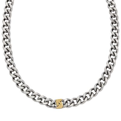 Emporio Armani Two-Tone Stainless Steel Chain Necklace