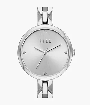 ELLE Wagram Three-Hand Stainless Steel Watch