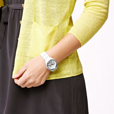 Fossil stella shop watch white