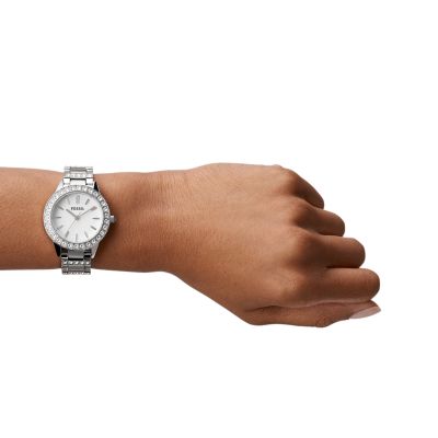 Fossil women's jesse stainless steel glitz dress quartz watch new arrivals